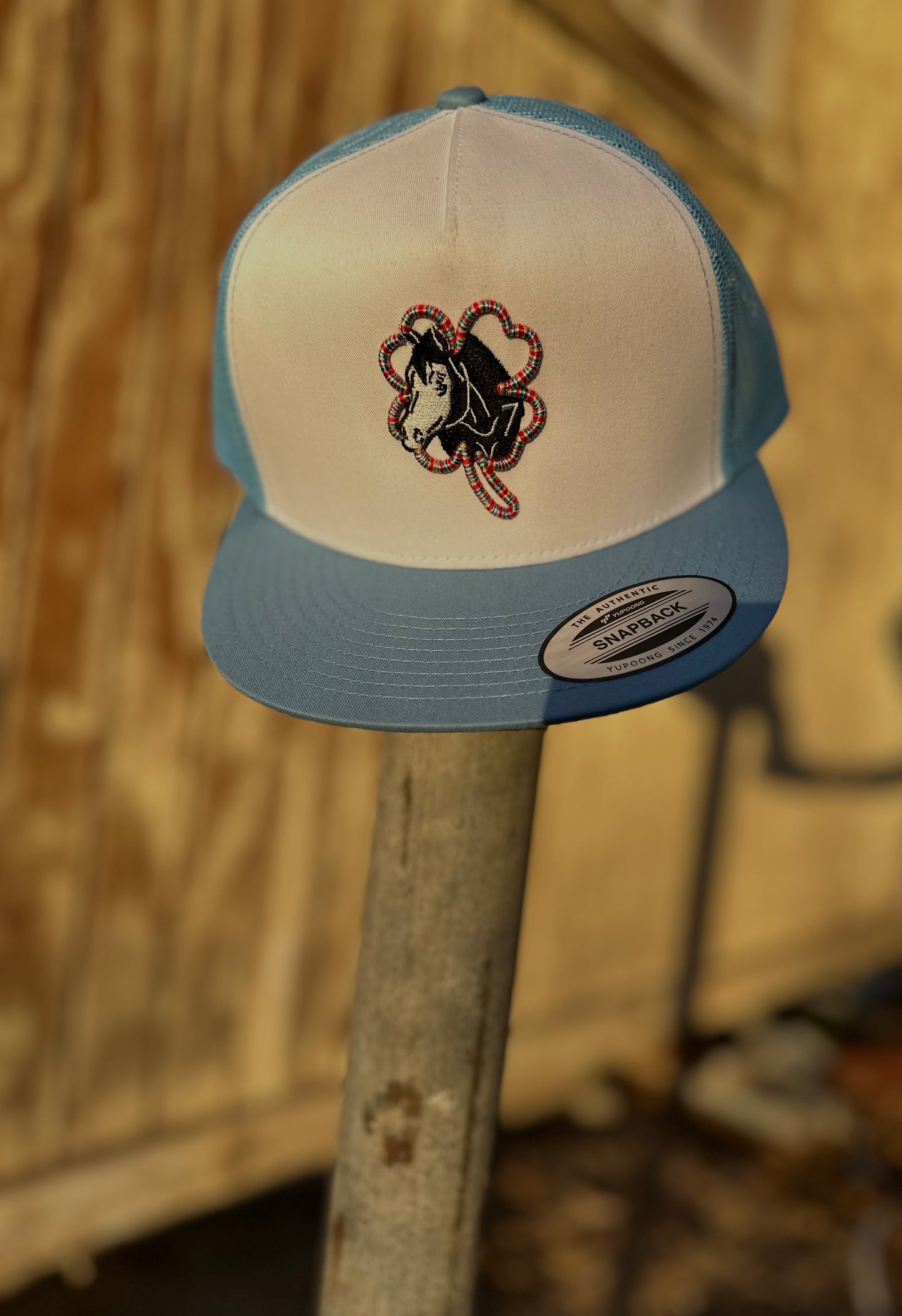 Candy Cane Baby Blue lucky 7 hat