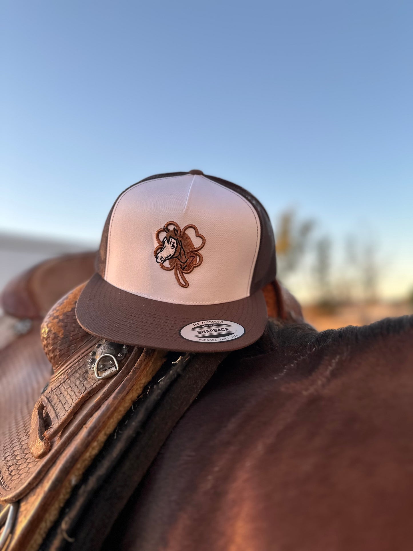 Brown Lucky 7 With Gold Clover