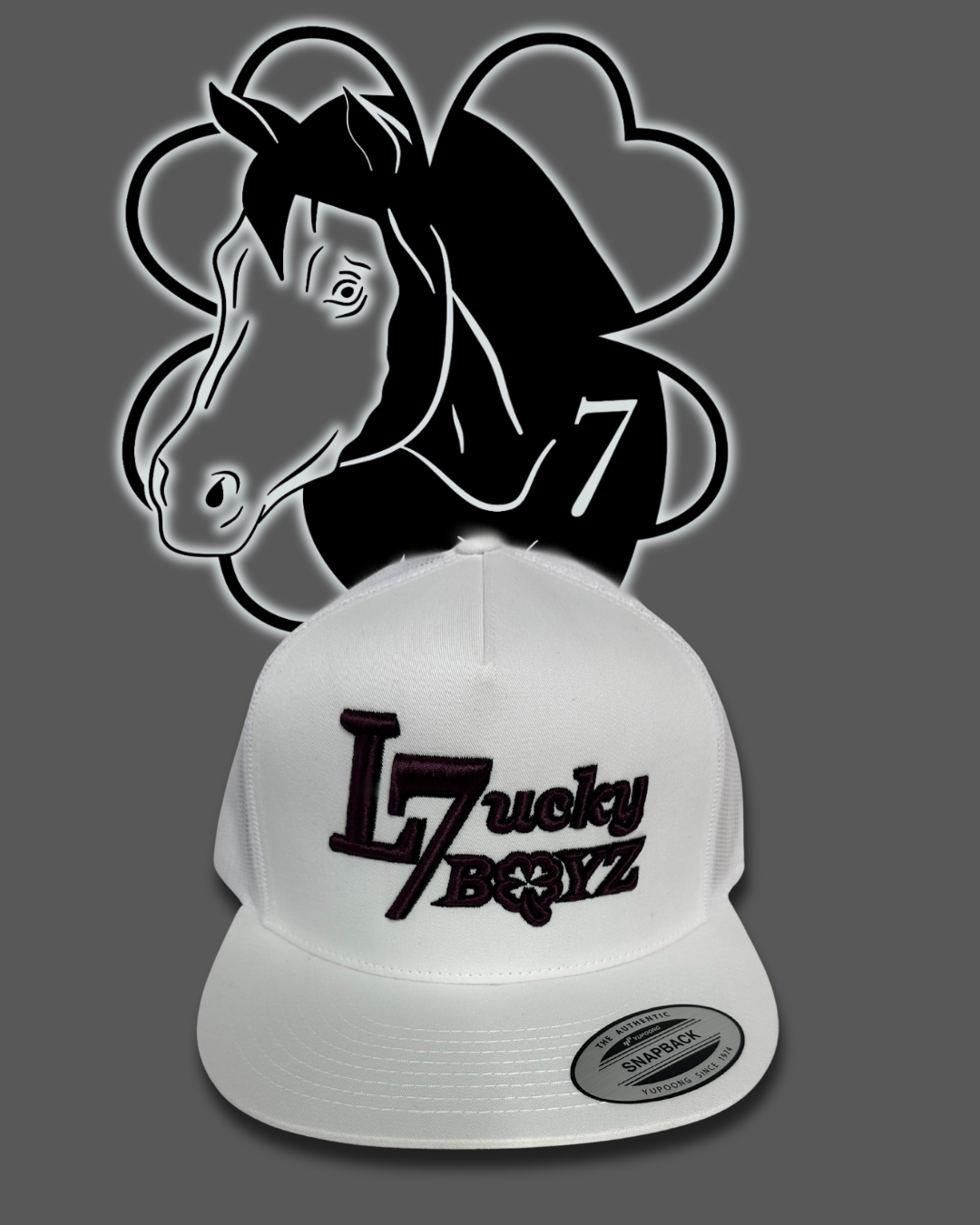 White And Purple Lucky 7 Boyz Cap
