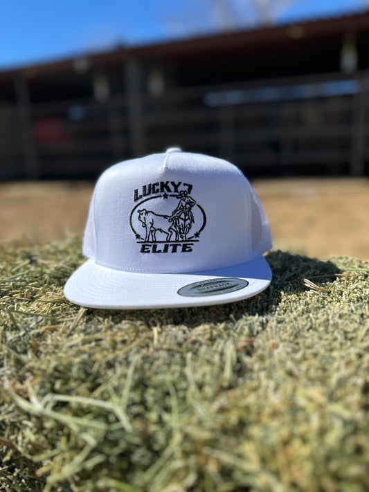 Lucky 7 Elite black Logo White cap