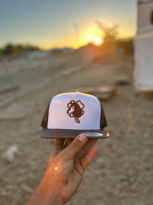 Brown Lucky 7 With Gold Clover