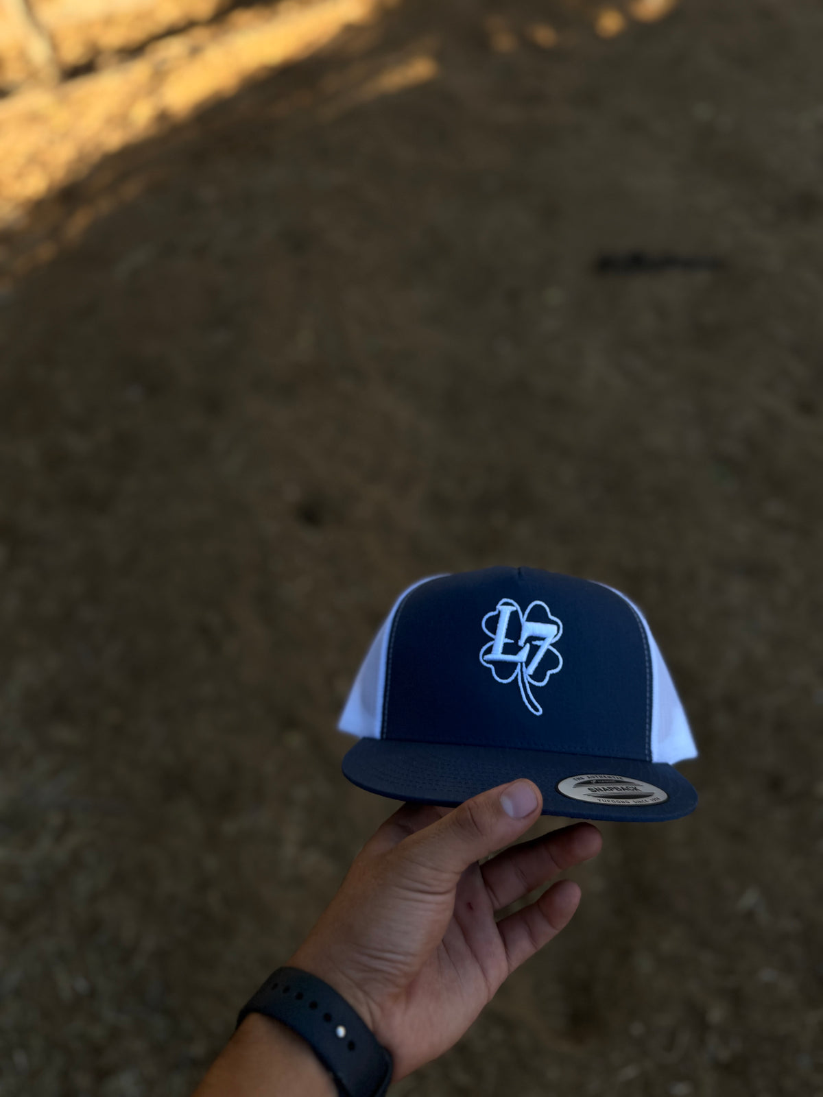 Navy blue L7 cap with white logo