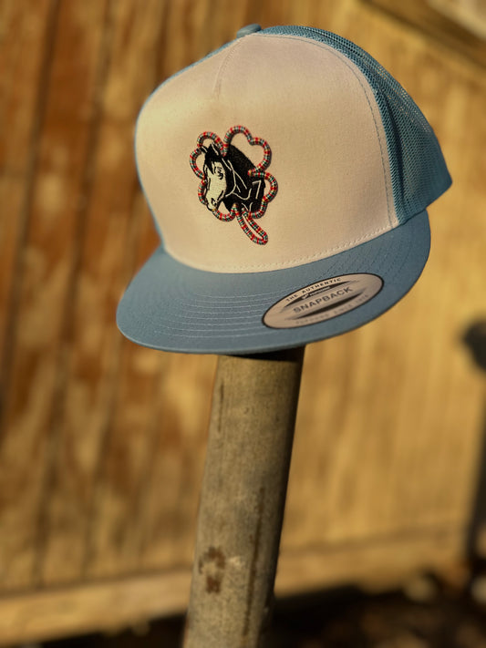 Candy Cane Baby Blue lucky 7 hat