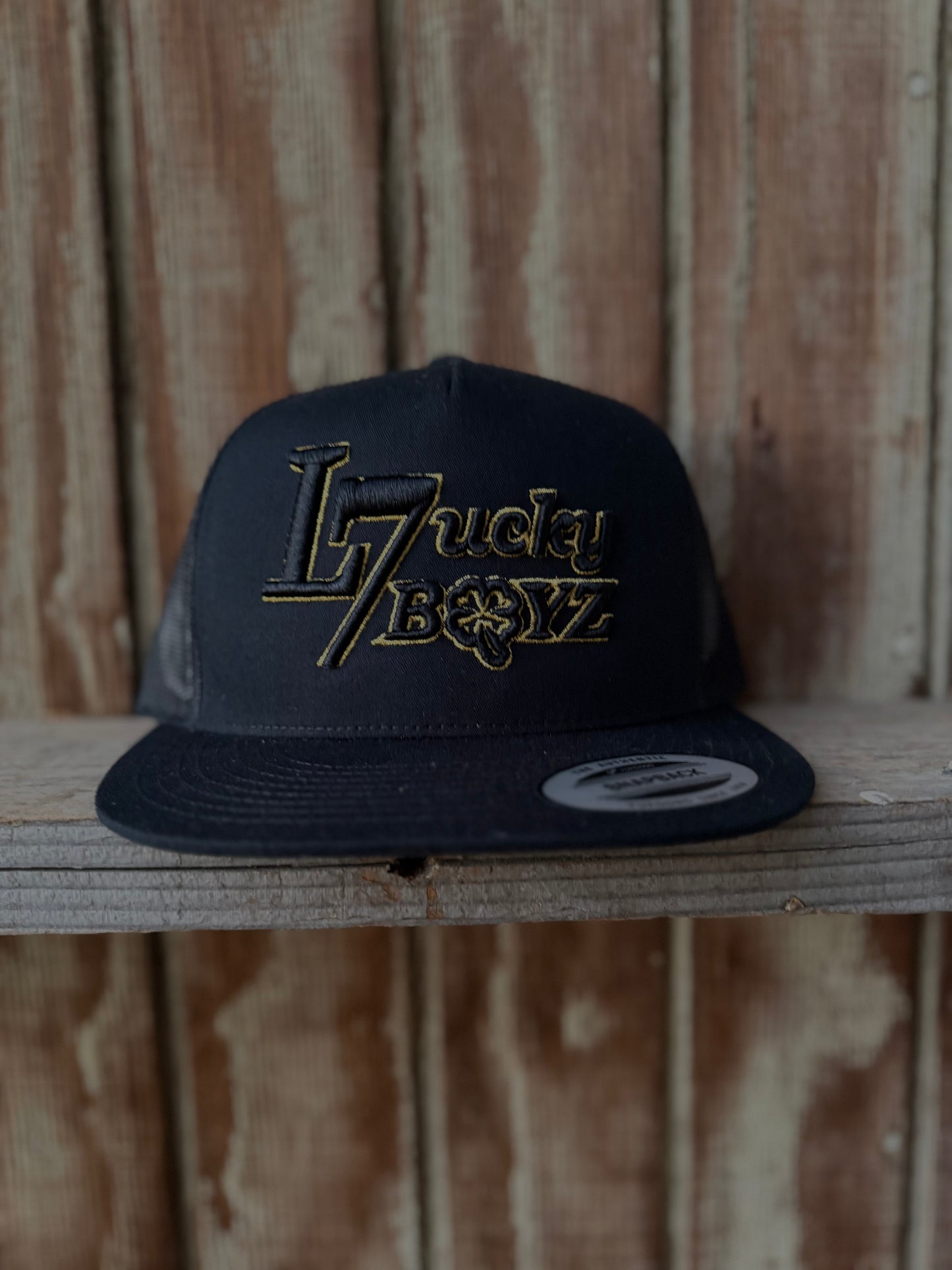 Black Lucky 7 Boyz with gold outline