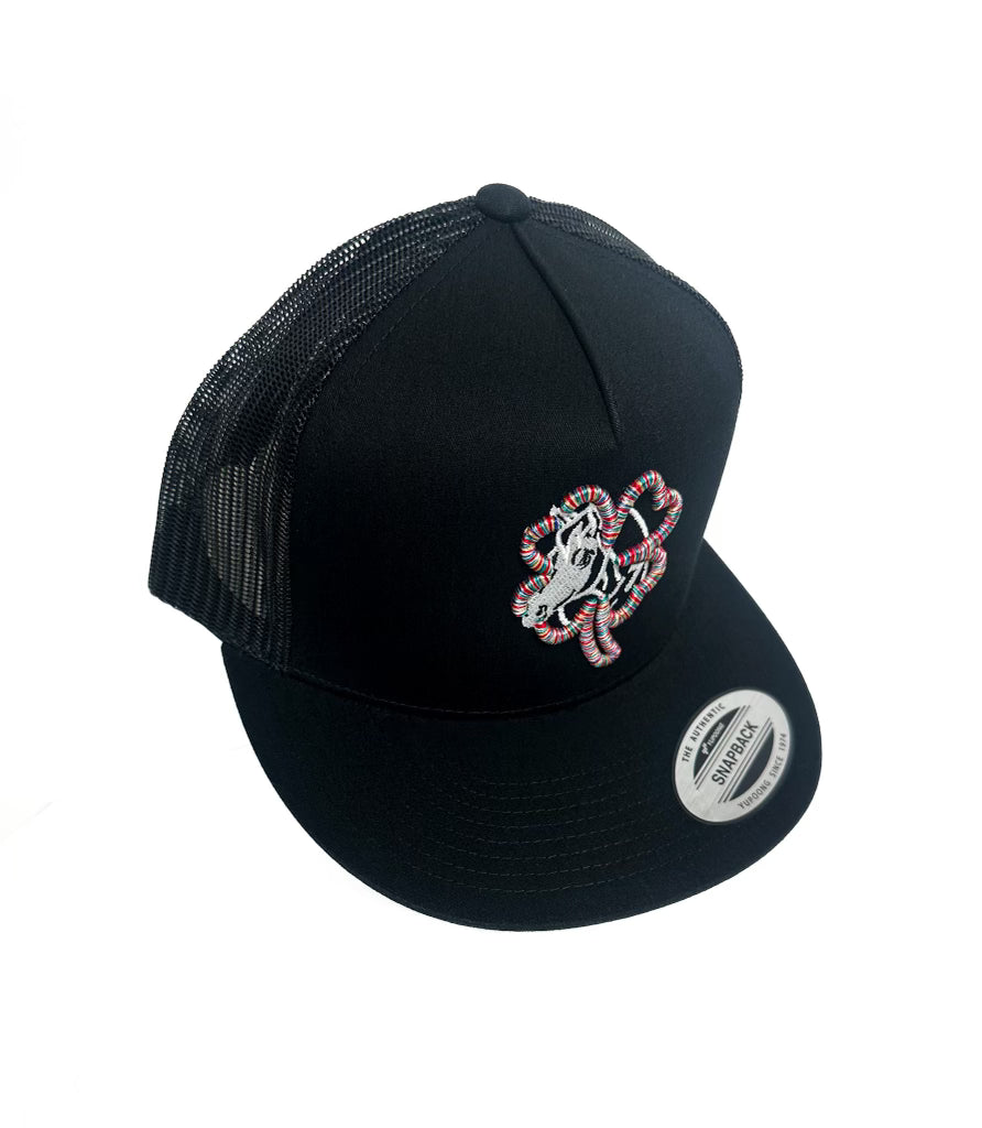 Lucky 7 Black Candy Cane Hat