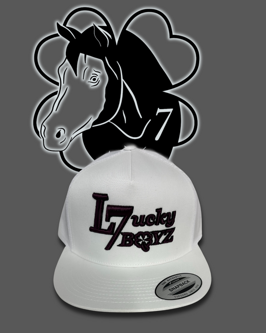White And Purple Lucky 7 Boyz Cap